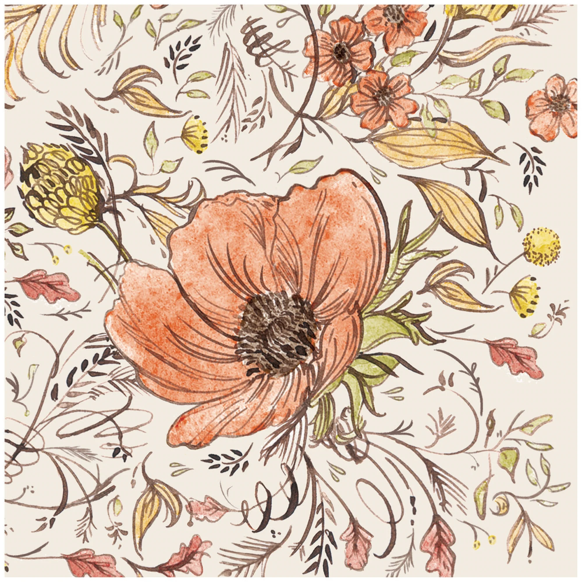 Autumn Arrangement Cocktail Napkin - Pack of 20