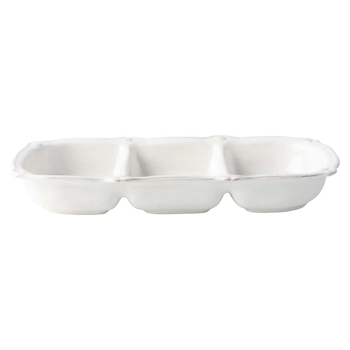 Berry & Thread Whitewash Three-Section Server