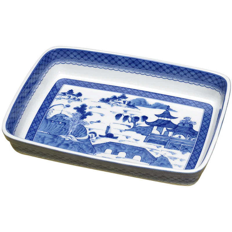 Blue Canton Baking Dish, Rectangular