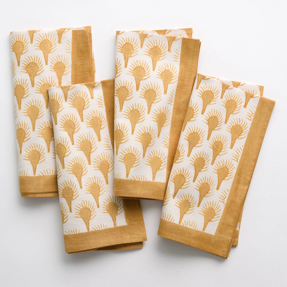 Geo Feather Napkin | Set of 4 - Image 4
