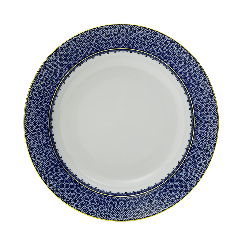 Blue Lace Rim Soup