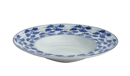 Blue Shòu Rim Soup Plate