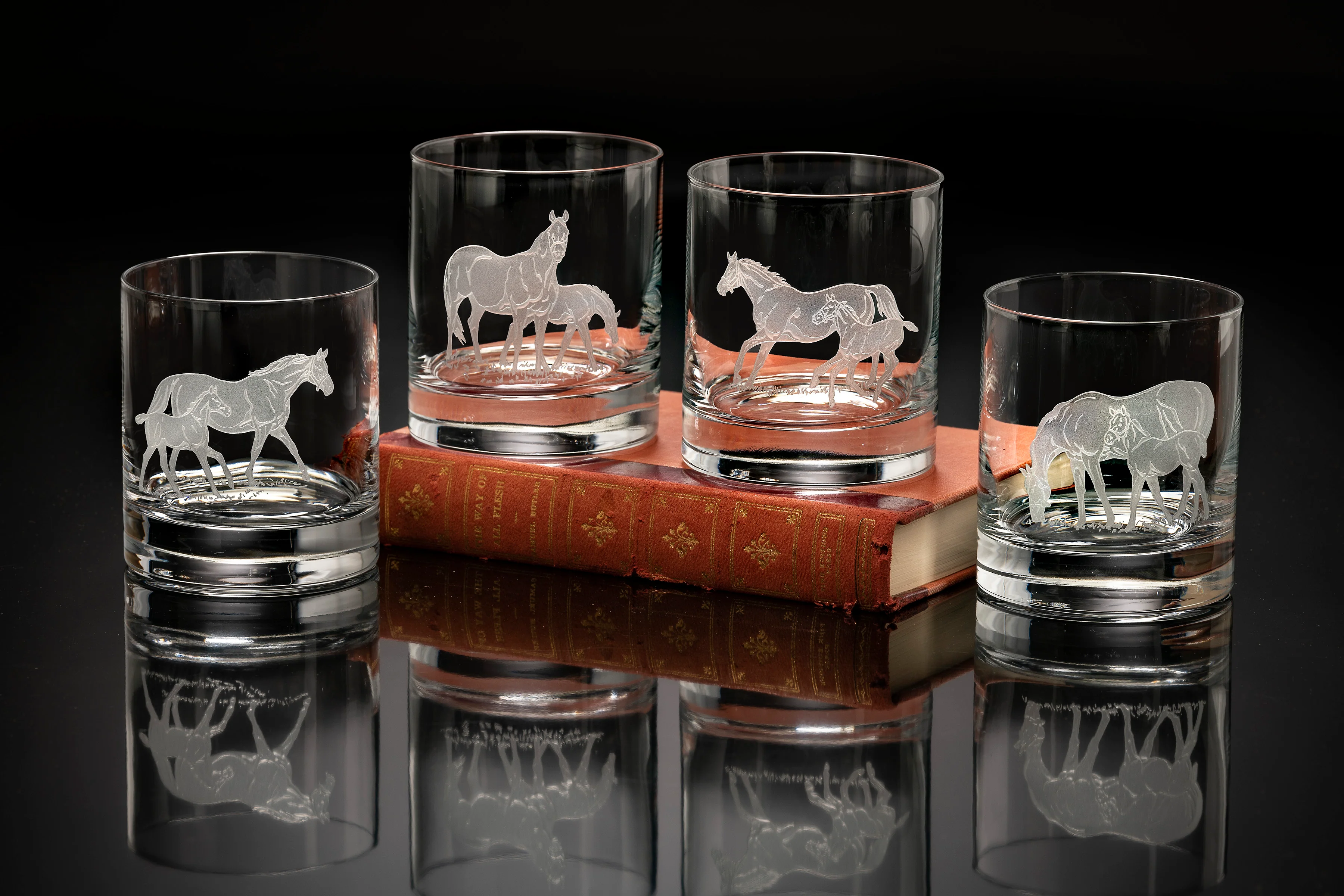 Bluegrass Crystal Double Old Fashioned Glasses | Set of 4