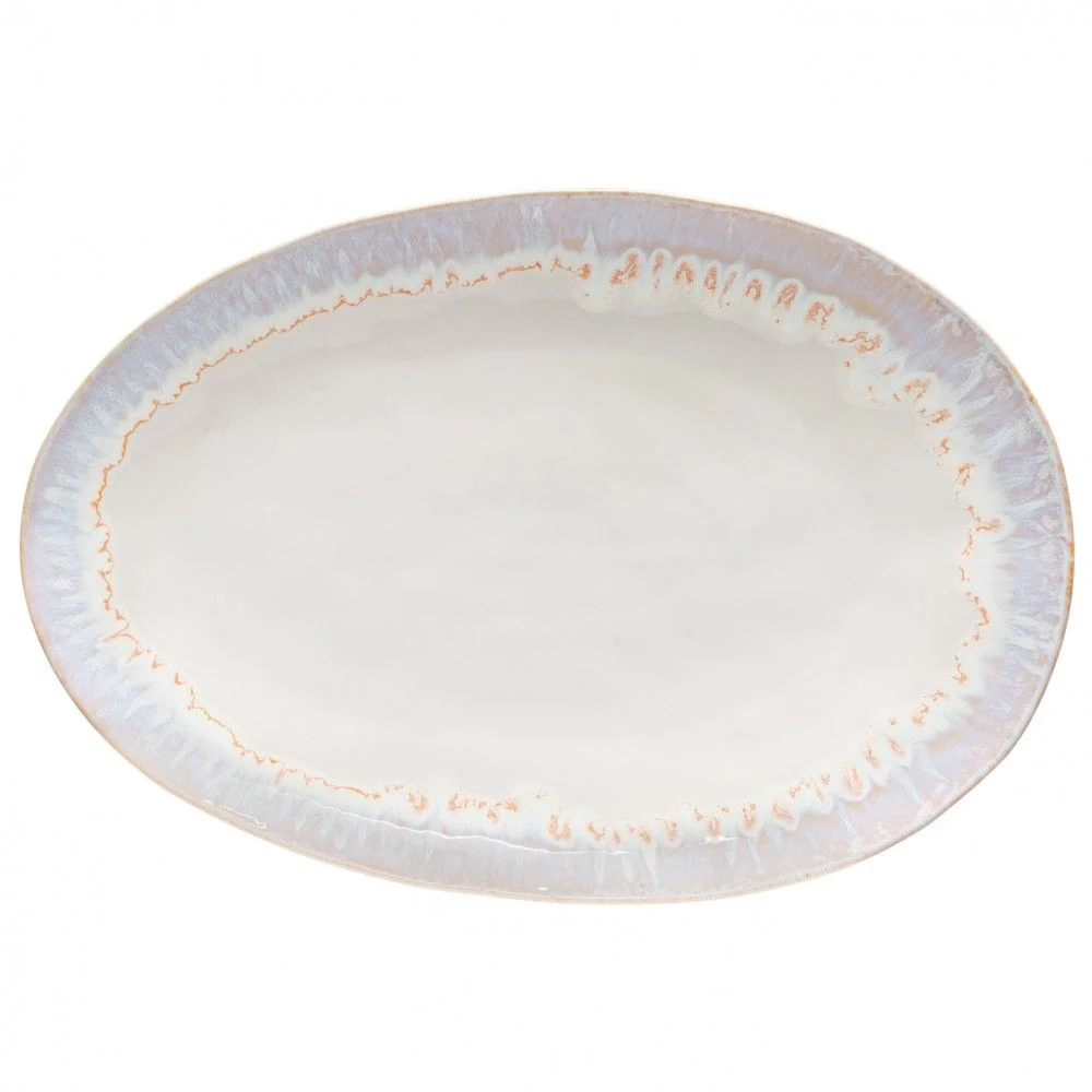 Brisa White 16" Oval Platter