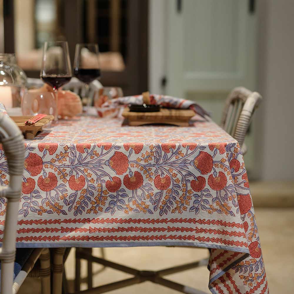 Cactus Flower Ivory Tablecloth - Image 4