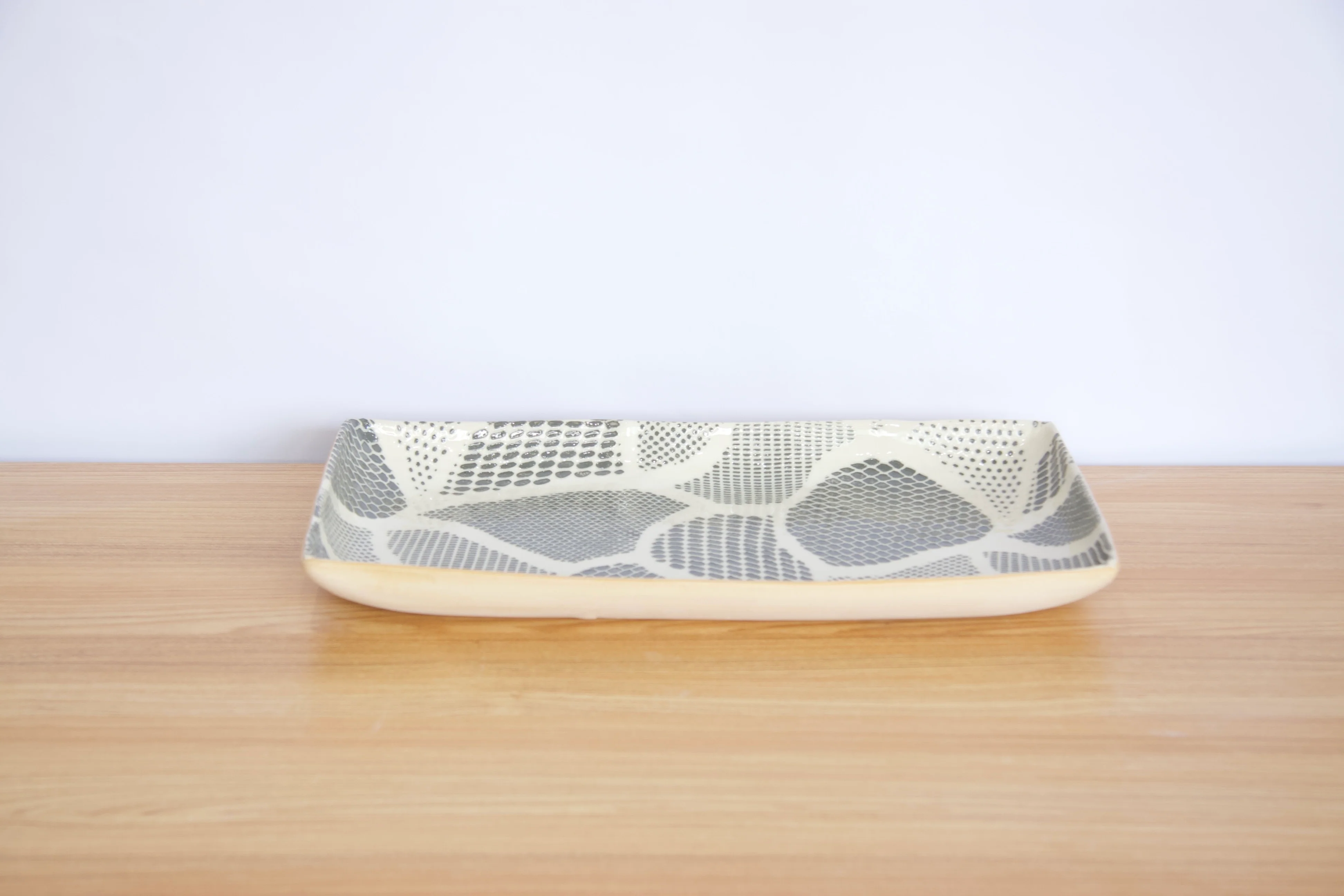 Charcoal Medium Stacking Rectangular Tray - Image 2