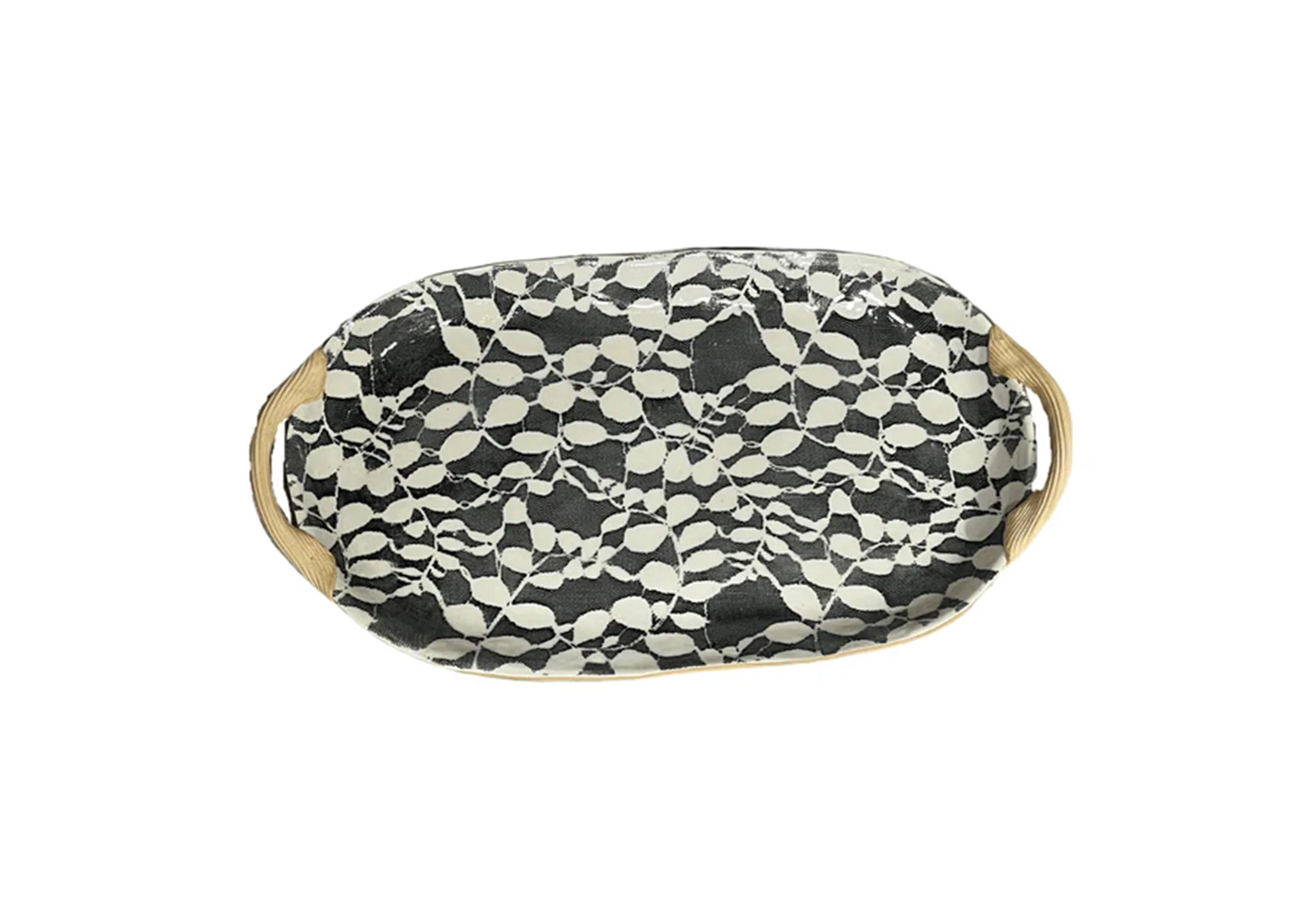Charcoal 18x9" Oval Platter with Handles - Image 3
