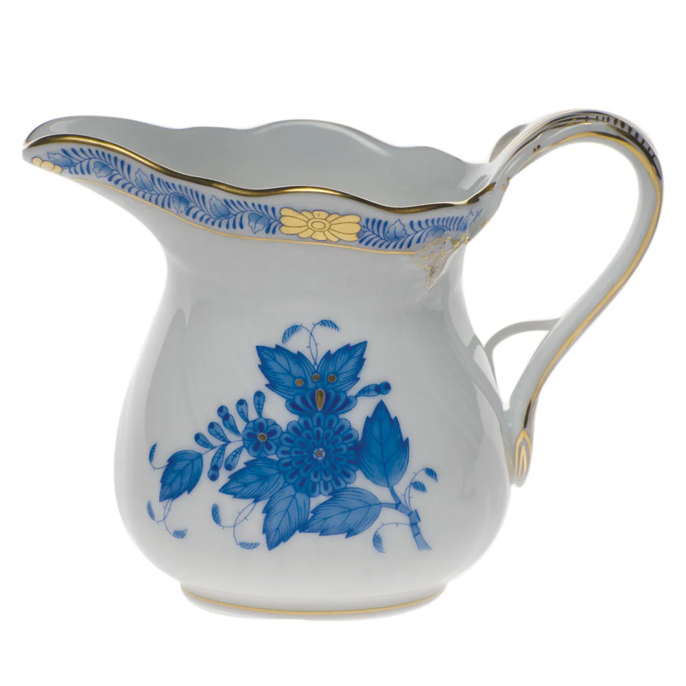Chinese Bouquet Blue Creamer  (6 Oz) 3.5"h