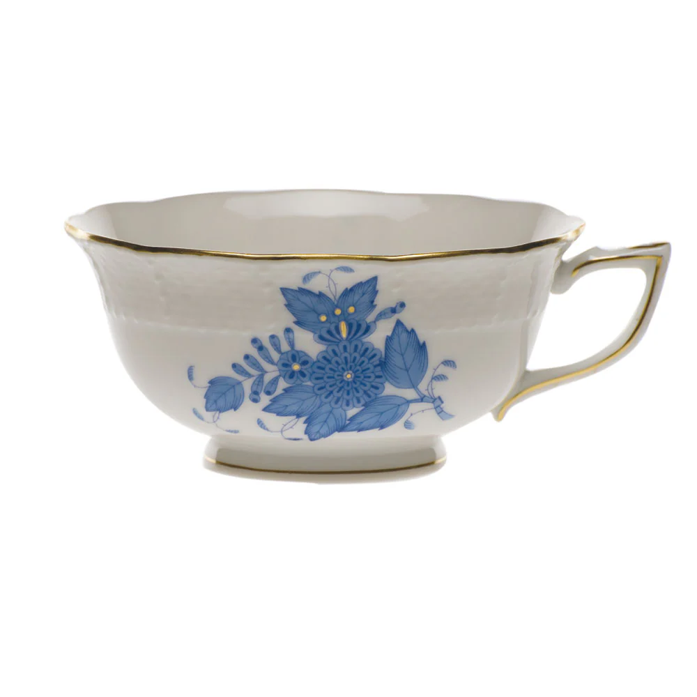Chinese Bouquet Blue Tea Cup  (8 Oz) - Image 2