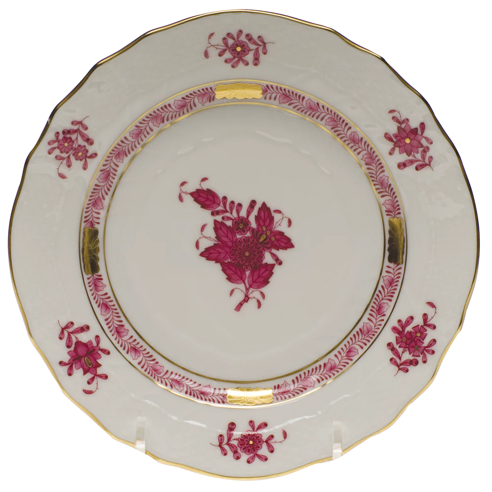 Chinese Bouquet Raspberry Bread And Butter Plate 6"d