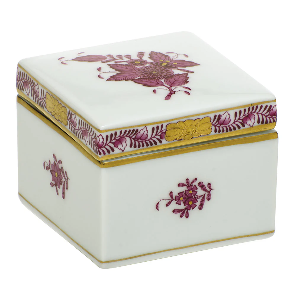 Chinese Bouquet Raspberry Square Box 2.25"l X 2.25"w X 2"h