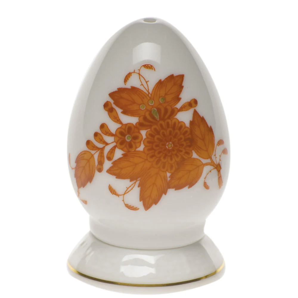 Chinese Bouquet Rust Pepper Shaker Single Hole  2.5"h