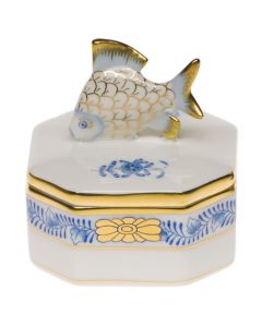 Petite Octagonal Box - Fish 2"l X 2"h - Image 2