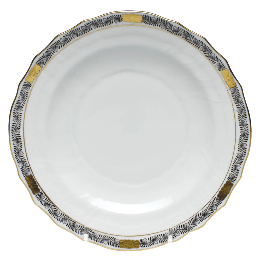 Chinese Bqt Garland Black Salad Plate 7.5"d - Black - Image 2