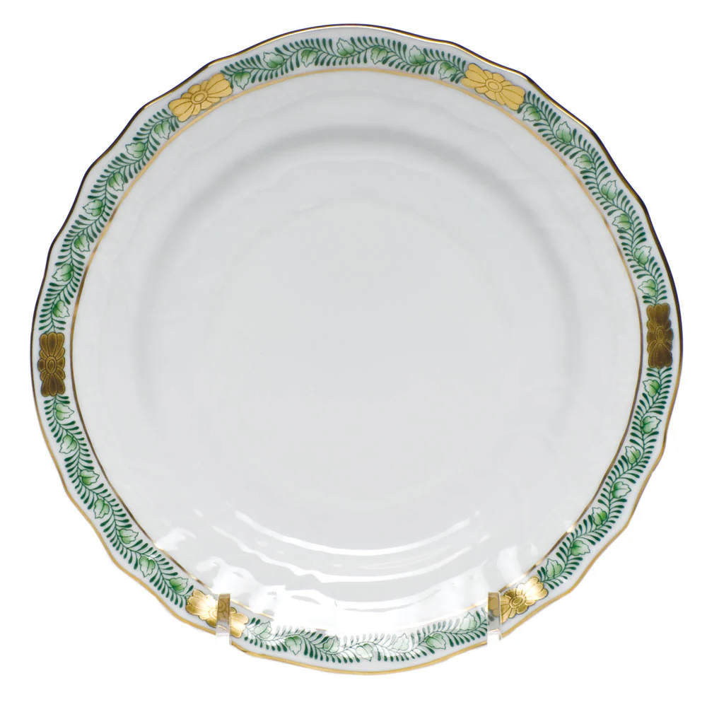 Chinese Bqt Garland Green Bread And Butter Plate 6"d - Green - Image 2