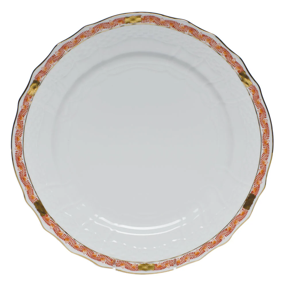 Chinese Bqt Garland Rust Service Plate 11"d - Rust - Image 2