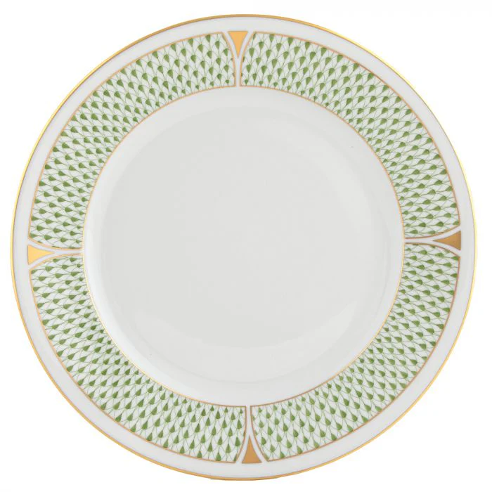 Art Deco Green Dinner Plate