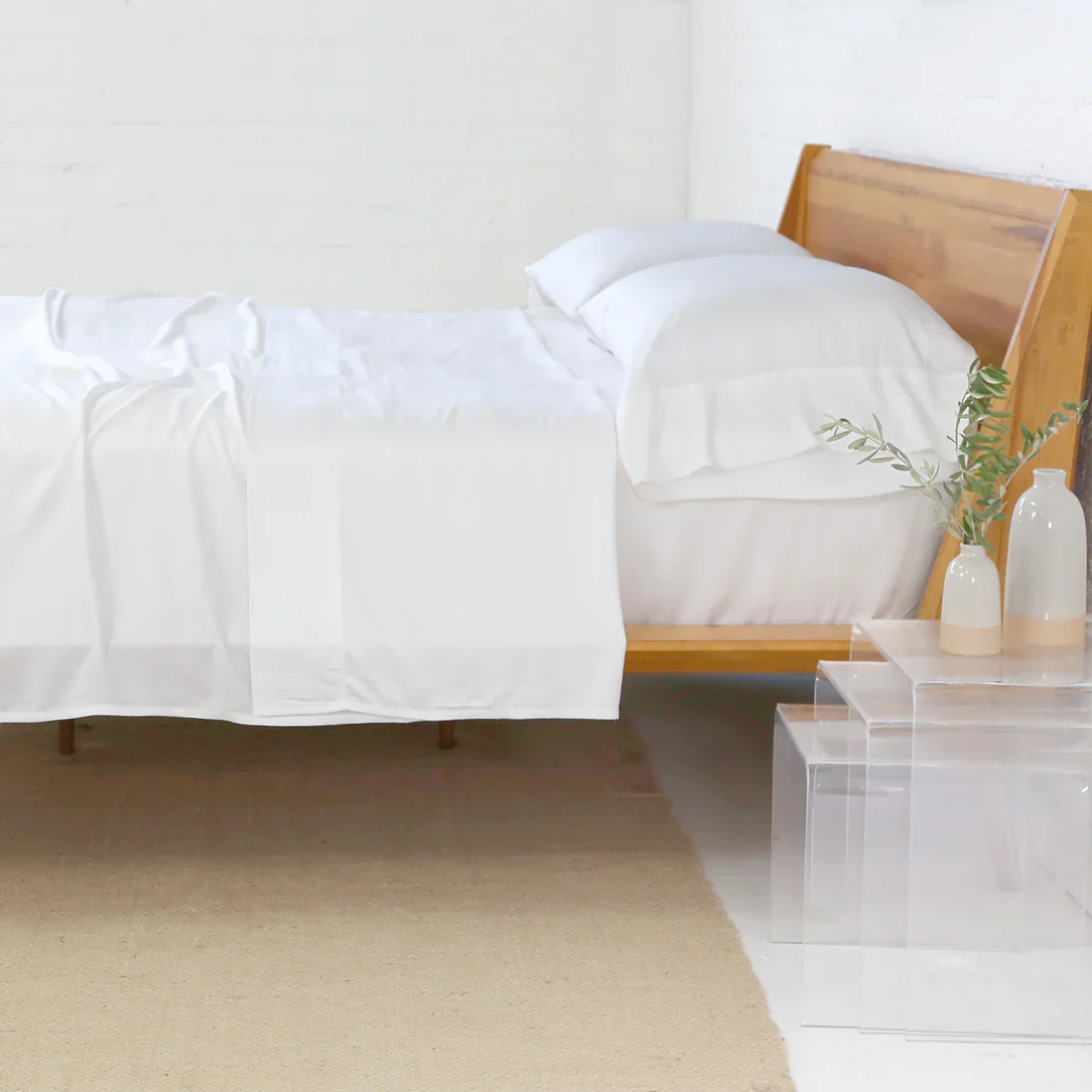 Bamboo Sheet Set in Twin - White - Image 2