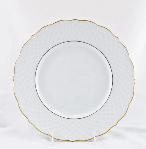 Anna Weatherley Empire White and Gold Dinner Plate