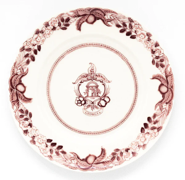 Georgia Historical Plate - Pink Salad Plate
