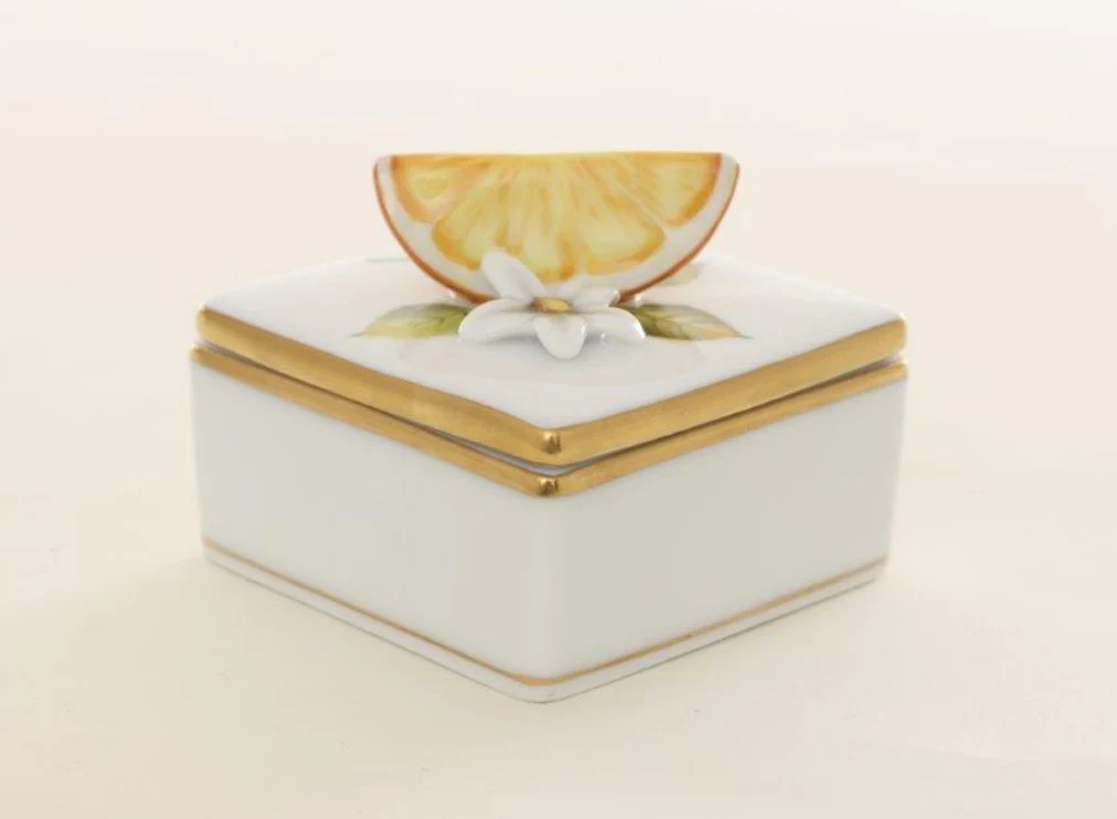 Square Box with Orange