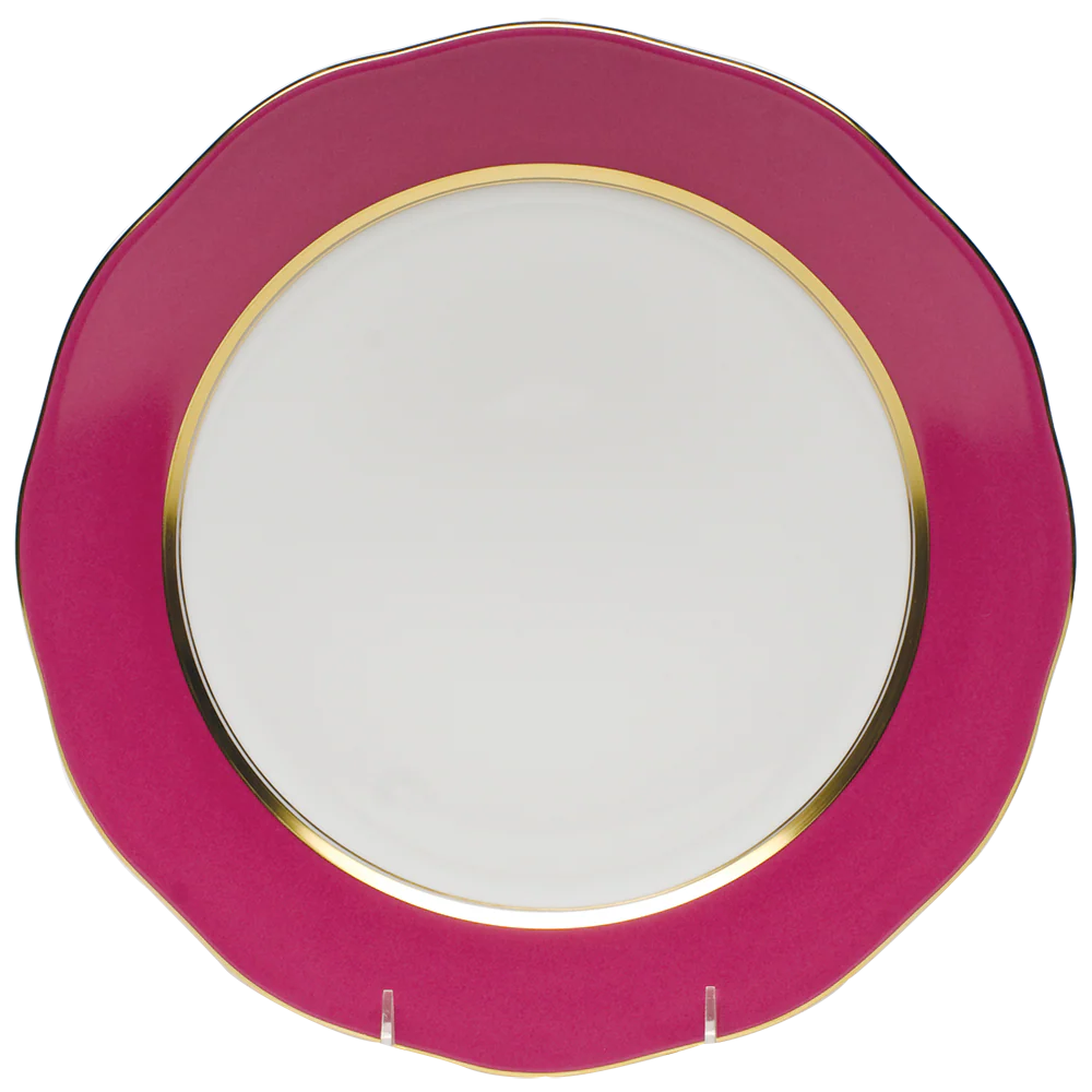 Silk Ribbon Charger 12"d - Raspberry