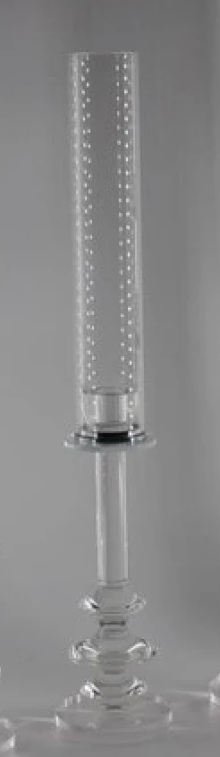 Crystal Glass Candle Holder With Shade Small - Image 2