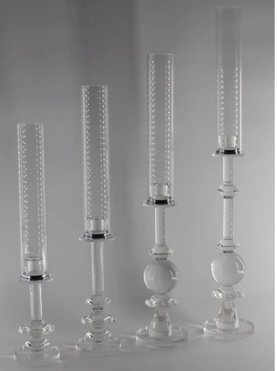 Crystal Glass Candle Holder With Shade Small - Image 3