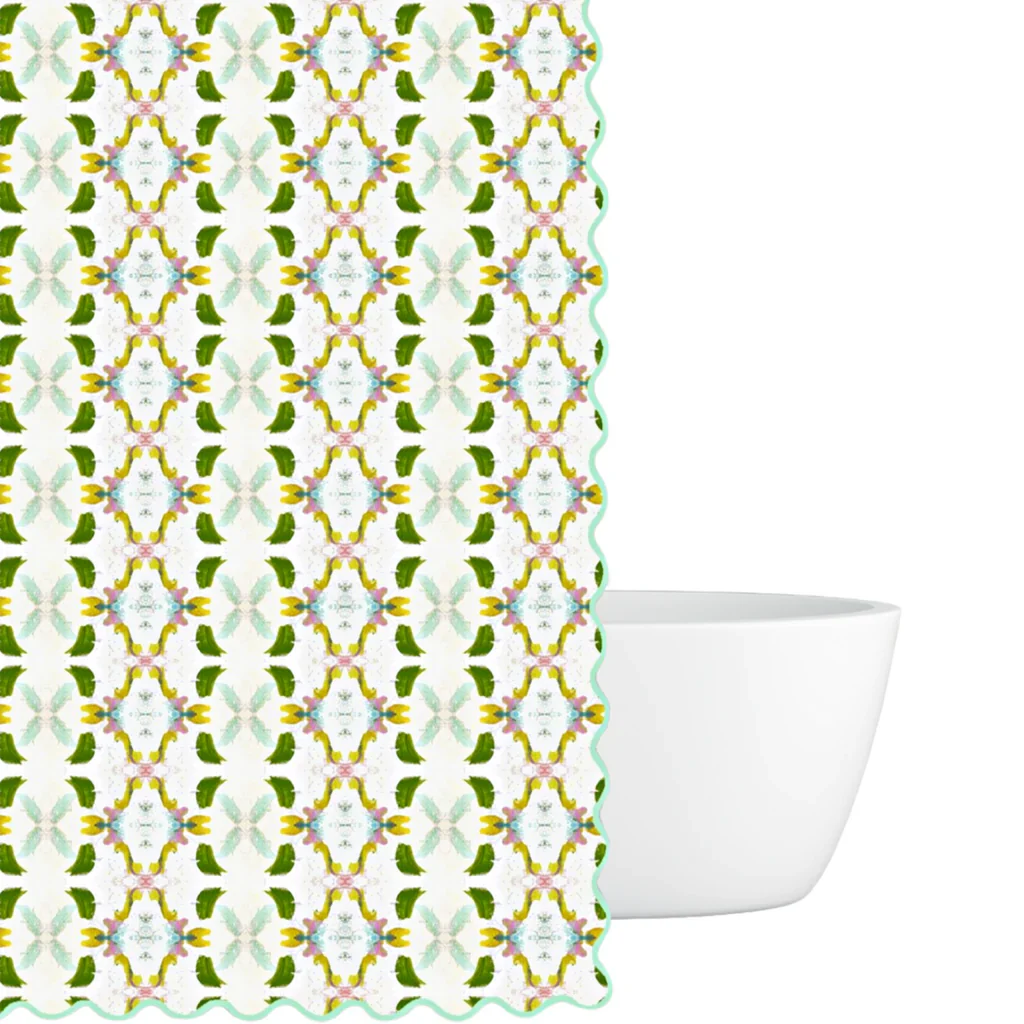 Dogwood Scalloped Shower Curtain - Image 2