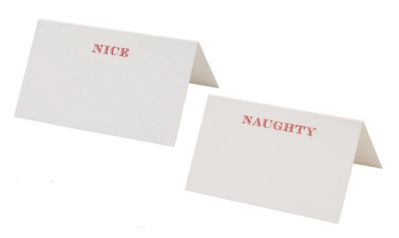 Engraved Naughty or Nice Place Cards - Image 2
