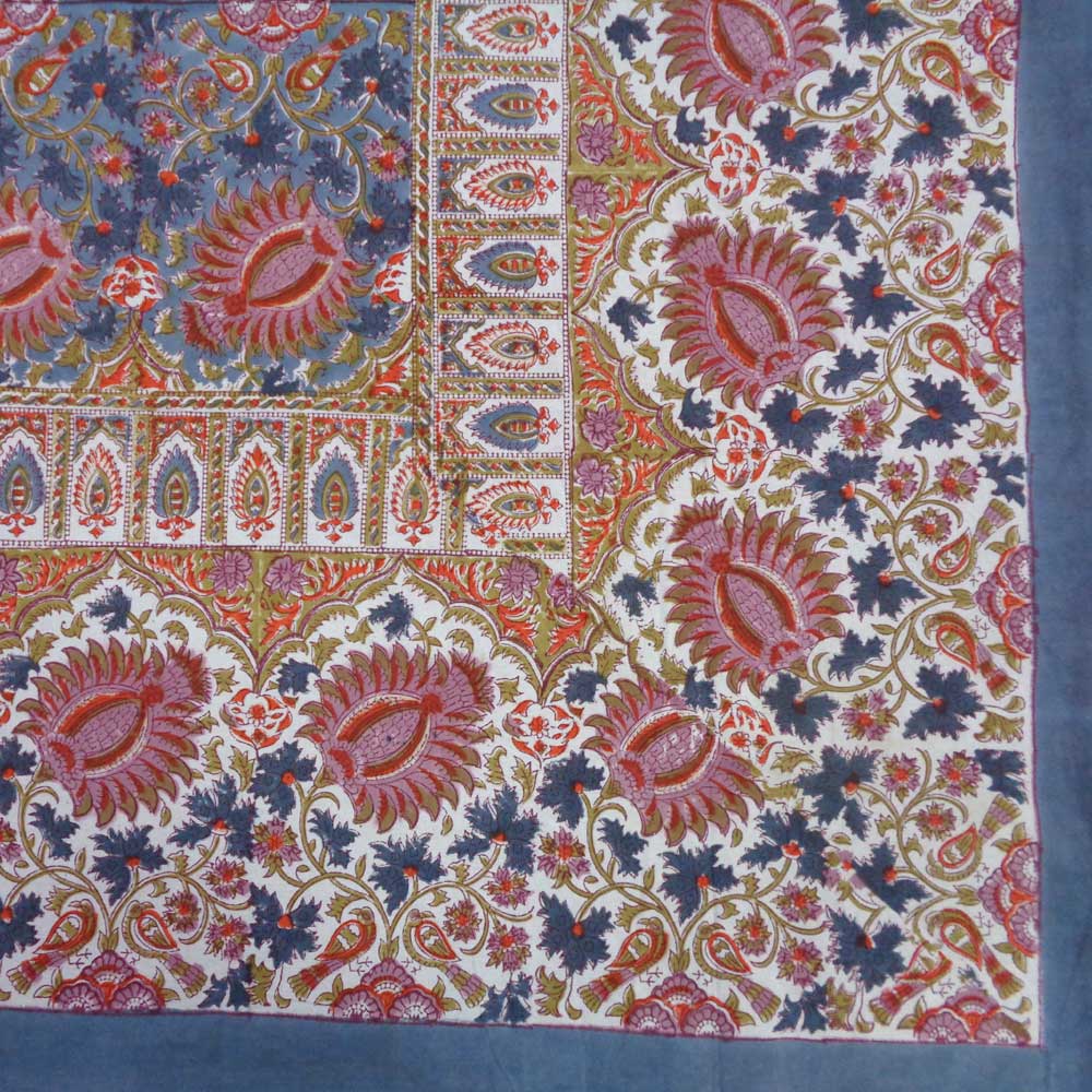 Indian Block Print Tablecloth 180x270cm (8-10 seater) - Image 17
