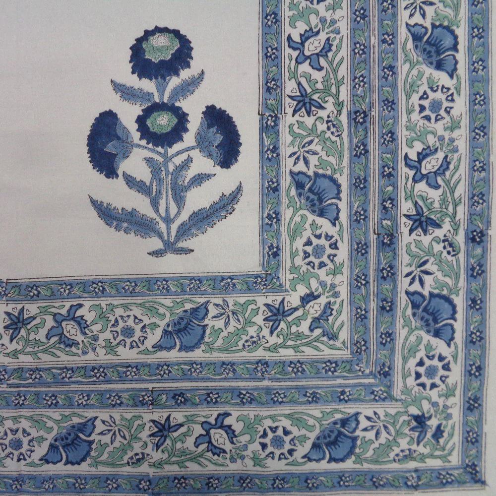 Indian Block Print Tablecloth 180x270cm (8-10 seater) - Image 18