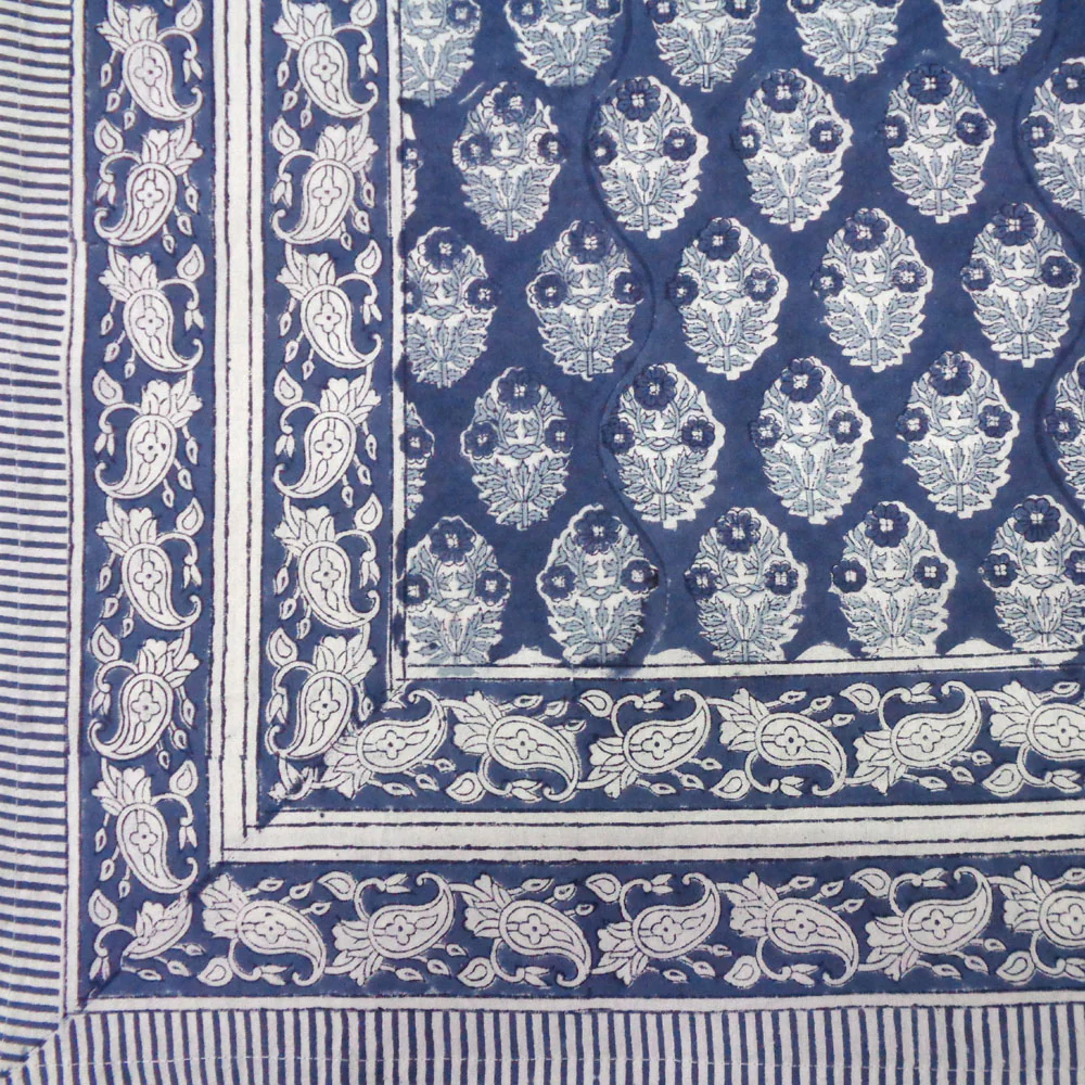 Indian Block Print Tablecloth 180x270cm (8-10 seater) - Image 9