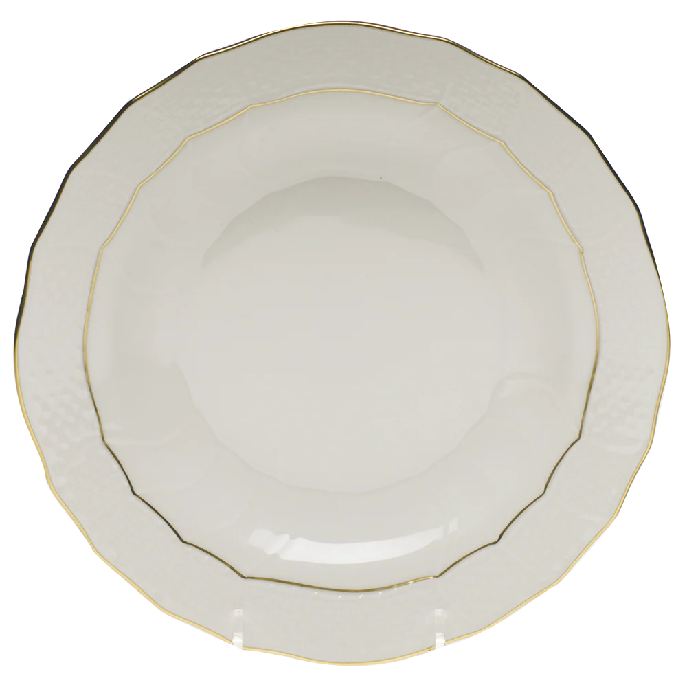 Golden Edge Dessert Plate