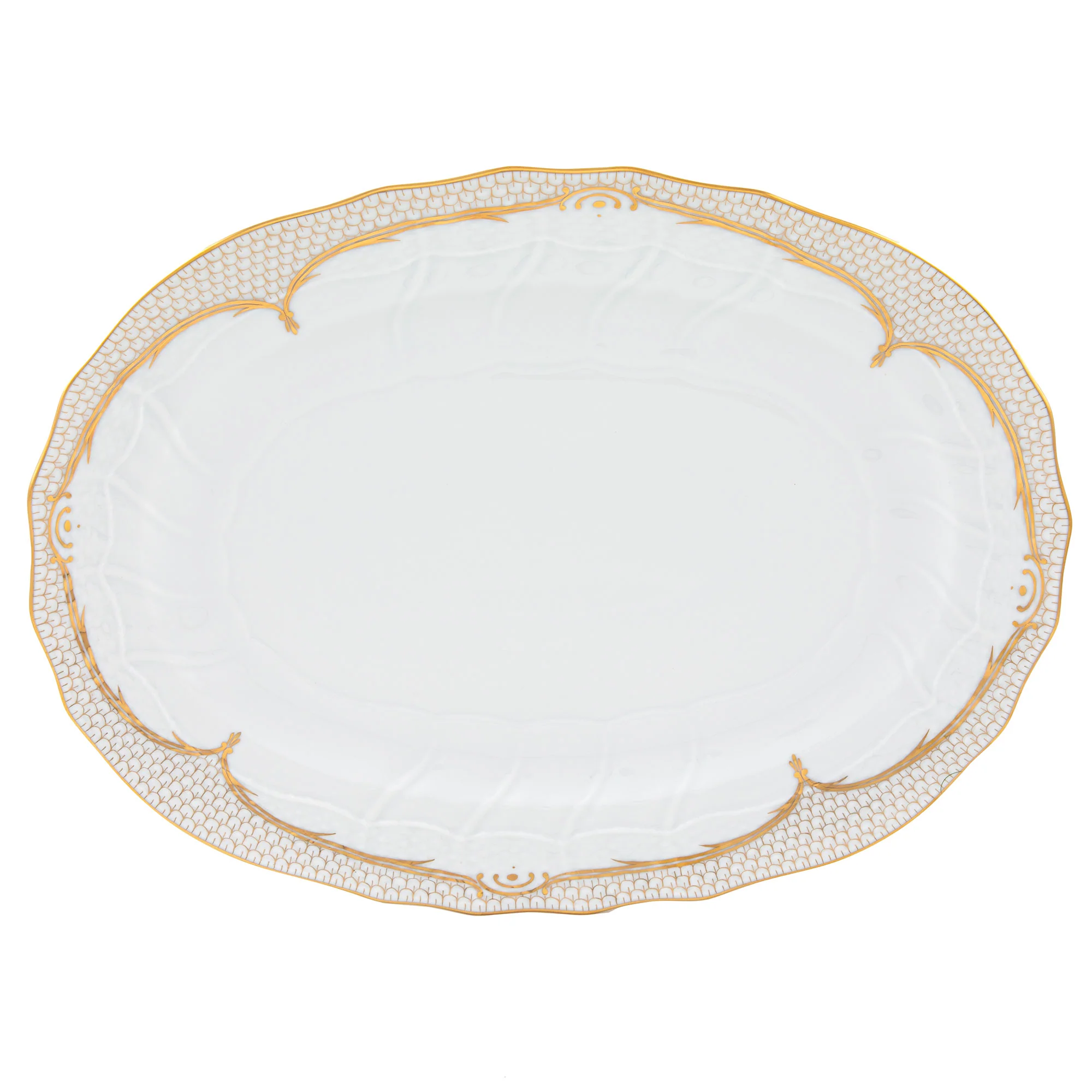 Golden Elegance Platter 15"l X 11.5"w