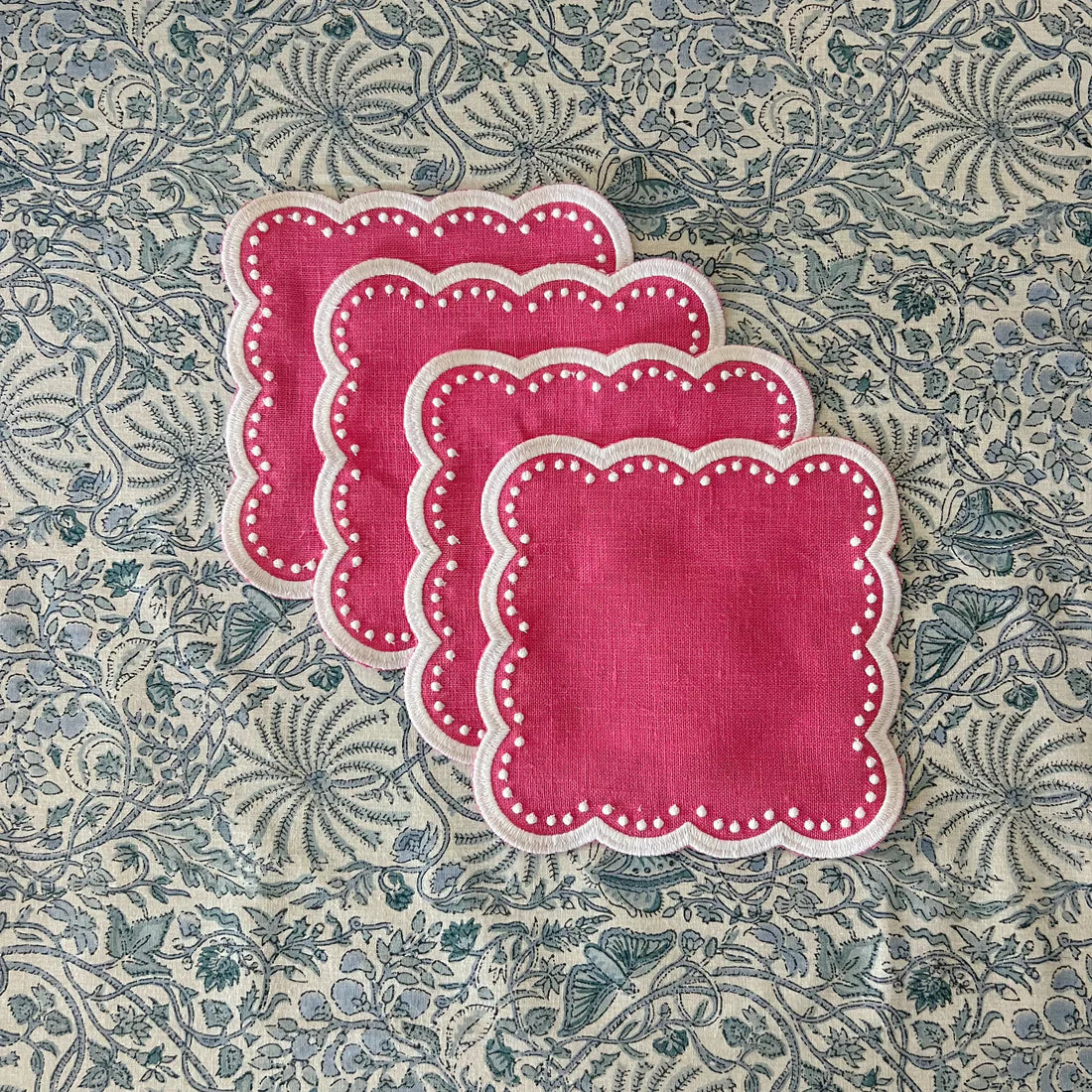 Scalloped Cocktail Napkin - Image 2