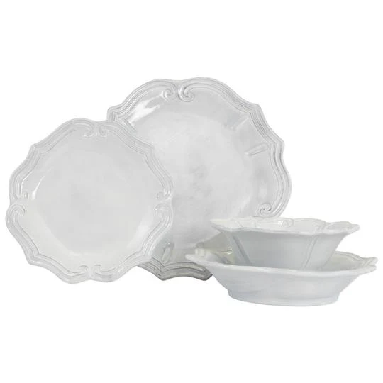 Incanto Stone White Baroque Four-Piece Place Setting