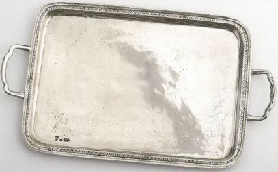 Legacy Pewter Inglese Rectangle Tray with Handles