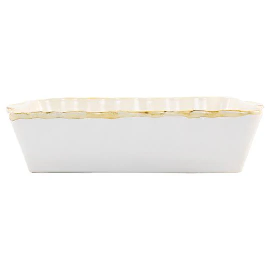 Italian Bakers Large Rectangular Baker White