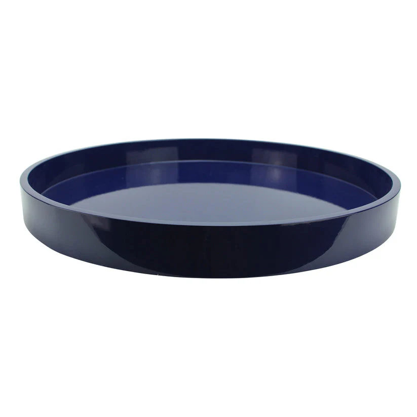 Straight Sided Lacquered Round Tray - Large - Image 3