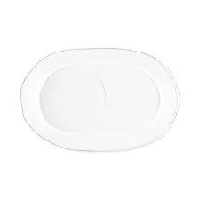 Lastra White Oval Tray