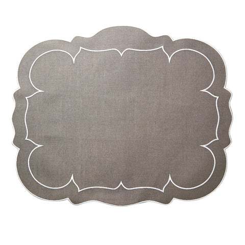 Linho Placemats Scalloped Rectangular Set of 4 - Image 11