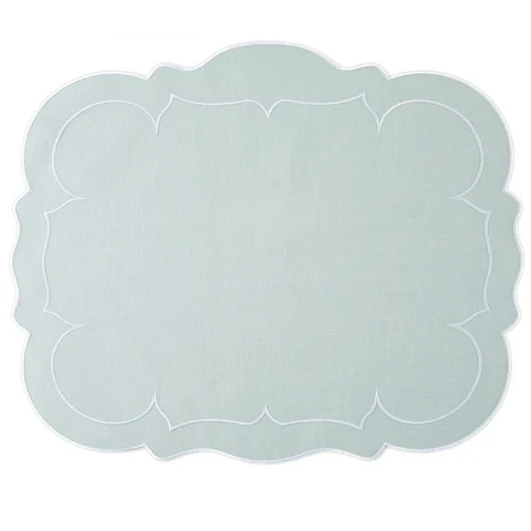 Linho Placemats Scalloped Rectangular Set of 4 - Image 9
