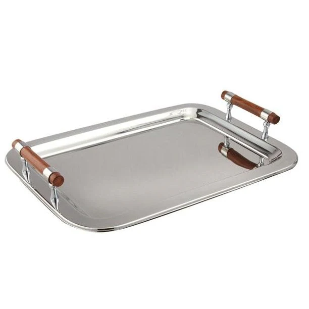 Medium Rectangular Tray with Wooden Handles
