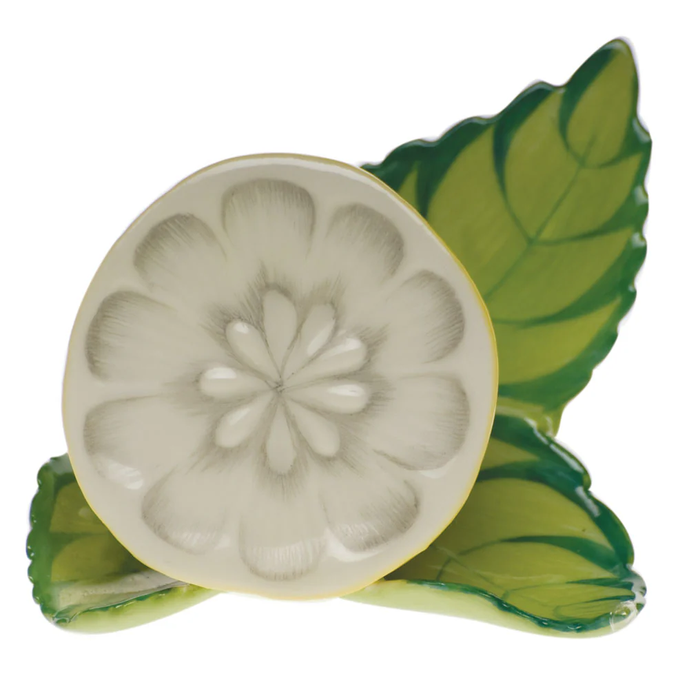 Lemon On Leaf  3"l X 2"h