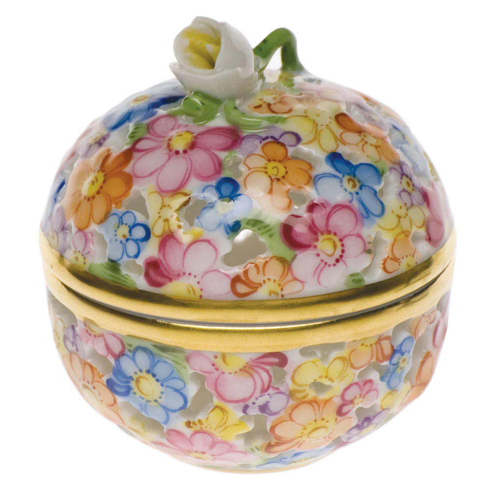 Natural Coloration Openwork Ball W/bud 2.5"h