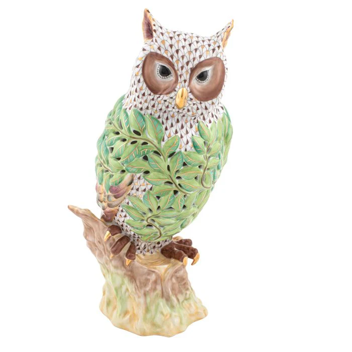 Openwork Owl With Leaves - Image 3
