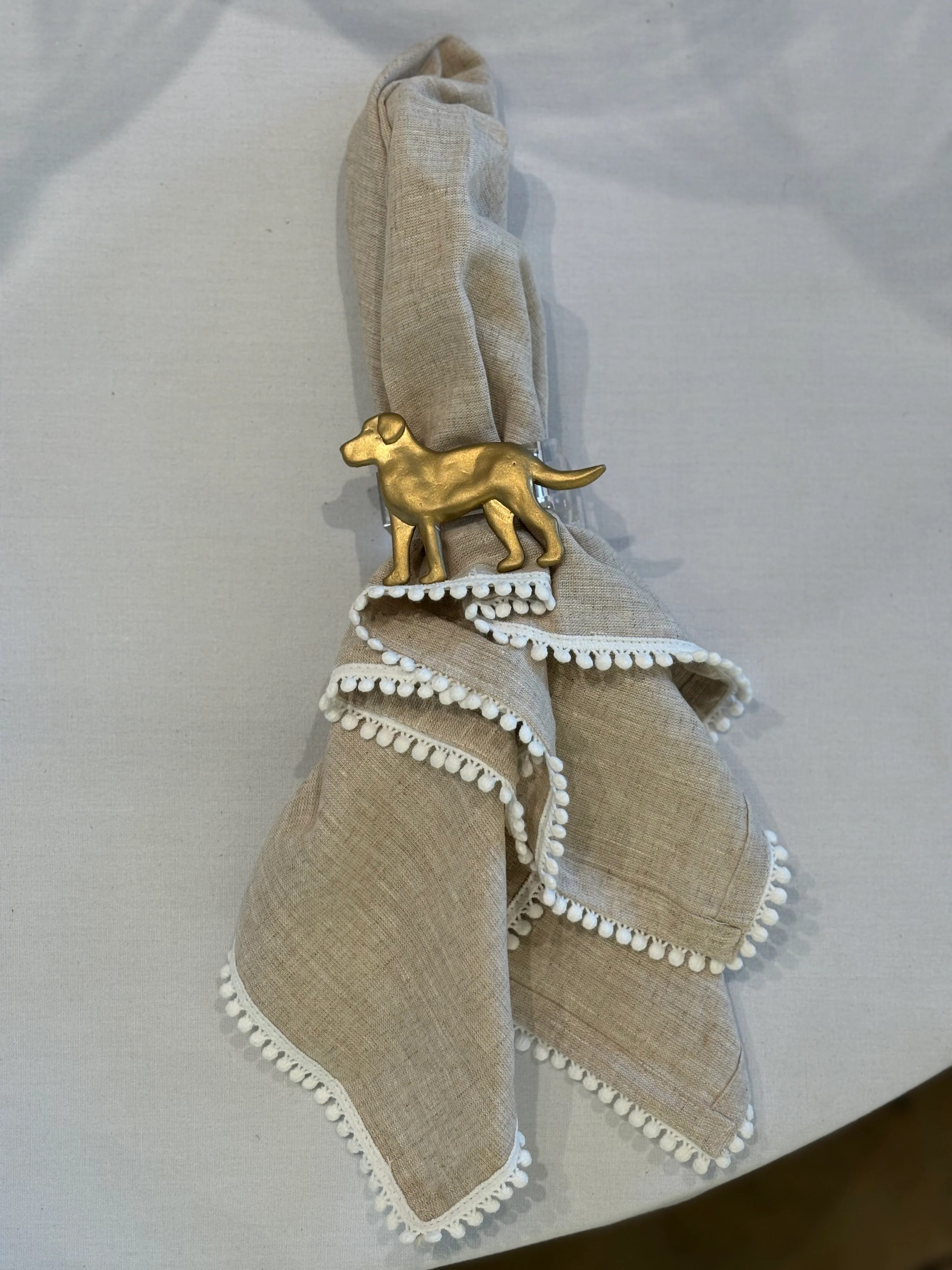 Oversized Pom Pom Napkin - Set/4 - Image 2