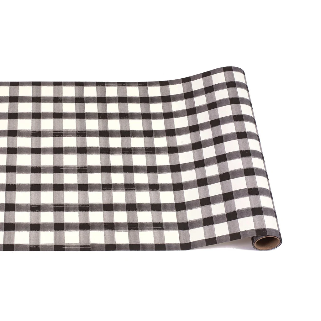 Paper Runner Black Painted Check