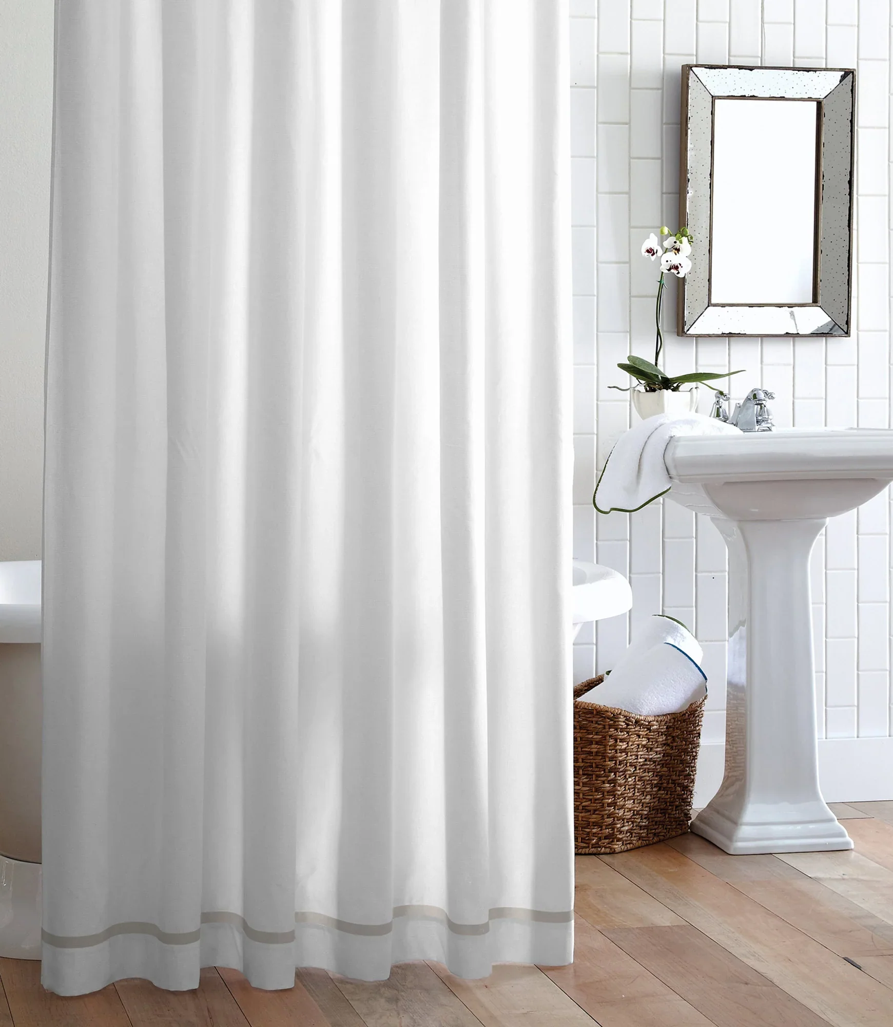 Pique II Tailored Shower Curtain - Image 4